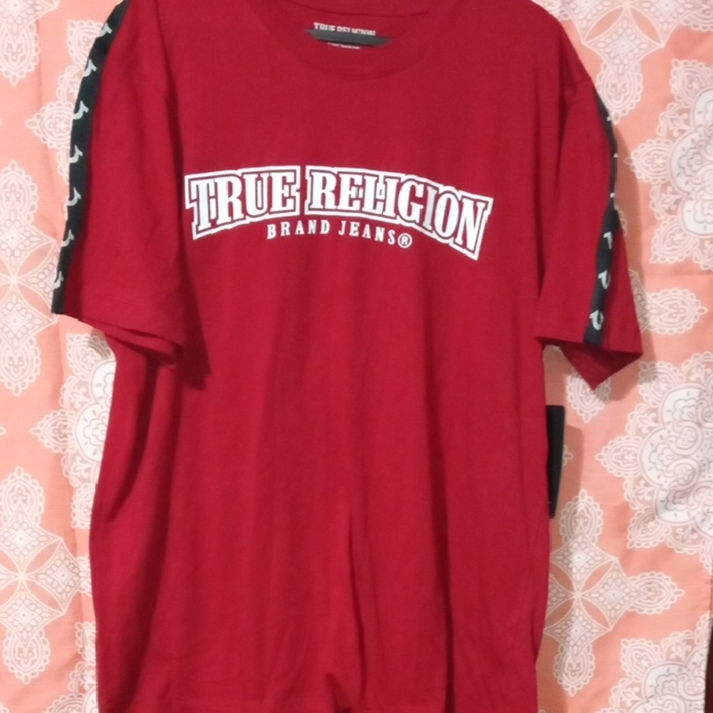 True Religion Red Short Sleeve Tee